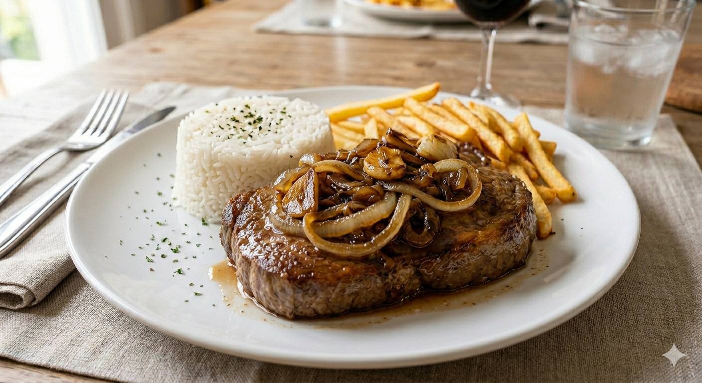 Bife Vacuno Acebollado
