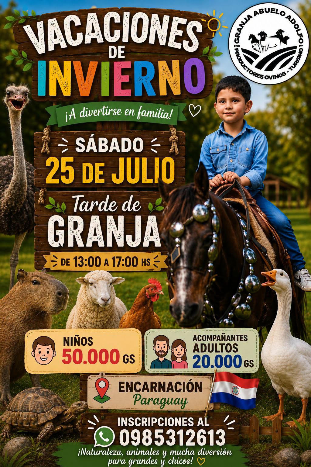 Tarde de Granja en Vacaciones de Invierno