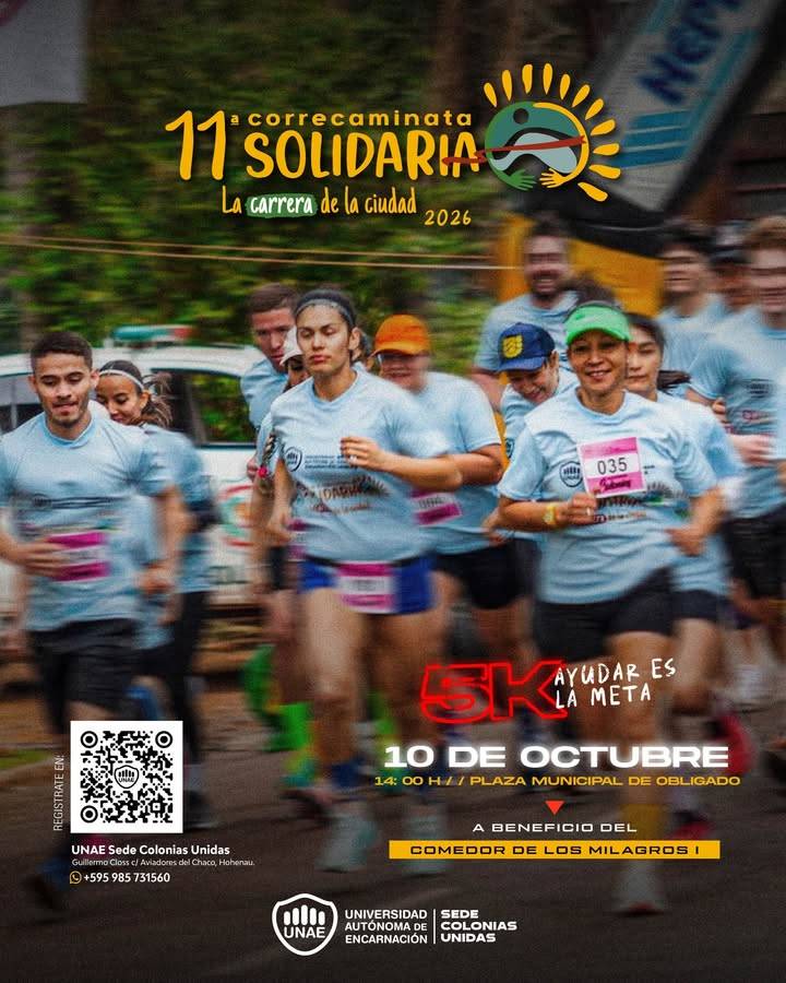 11ª Correcaminata Solidaria de la UNAE-Sede Colonias Unidas